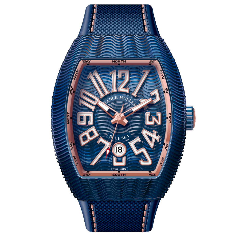 super clone FRANCK MULLER watch VANGUARD V45 BLUE SEA V 45 SC DT (BL) (AC) (5N) (SEA)